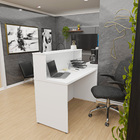 Conjunto Armário Baixo Balcão Atendimento Recepção Netmobil