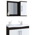 Conjunto Armário Banheiro Atenas Com Espelheira Mgm Café/bran