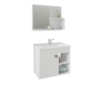 Conjunto Armário Banheiro Bia com Espelheira MGM Branco