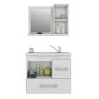 Conjunto Armário Banheiro Fortaleza Com Espelheira Mgm Carval