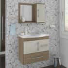 Conjunto Armário Banheiro Fortaleza Com Espelheira Mgm Carval