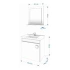 Conjunto Armário Banheiro Iris Com Espelheira Mgm Café/branco