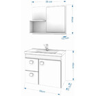 Conjunto Armário Banheiro Isa com Espelheira MGM Amendoa/Off