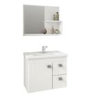 Conjunto Armário Banheiro Isa com Espelheira MGM Branco