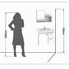 Conjunto Armário Banheiro Isa com Espelheira MGM Branco