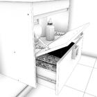 Conjunto Armário Banheiro Lirio Com Espelheira Mgm Amendoa/br