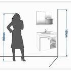 Conjunto Armário Banheiro Lotus Com Espelheira Mgm Amendoa/br