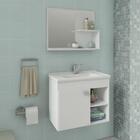 Conjunto Armário Banheiro Lotus Com Espelheira Mgm Branco