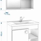 Conjunto Armário Banheiro Lotus Com Espelheira Mgm Branco