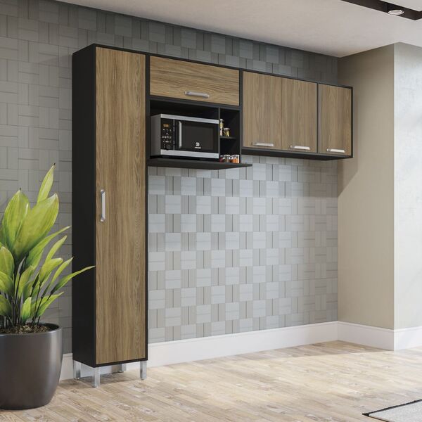 Conjunto Armário De Cozinha 2 40m 4pc Linha Geometric Cj43014