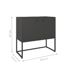 Conjunto Armario E Escrivaninha Bert Preto