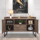 Conjunto Armário E Mesa Nica Castanho Preto