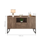 Conjunto Armário E Mesa Nica Castanho Preto