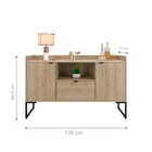 Conjunto Armário E Mesa Nica Natura Preto