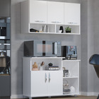 Conjunto Armário E Suporte Branco Para Apartamento Estilo Mul