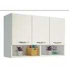 Conjunto Armário E Suporte Branco Para Sala Estilo Moderno