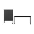 Conjunto Armario Fechado E Mesa 1.5 Noc Preto