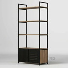 Conjunto Armário Mais Estante Estilo Industrial Para Organiza