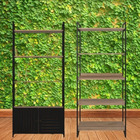 Conjunto Armário Mais Estante Estilo Industrial Para Quarto M