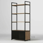 Conjunto Armário Mais Estante Estilo Industrial Para Quarto M