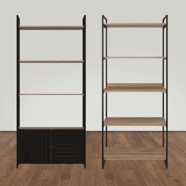 Conjunto Armário Mais Estante Industrial Para Biblioteca