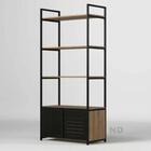 Conjunto Armário Mais Estante Industrial Para Biblioteca