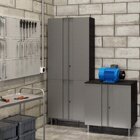 Conjunto Armário Multiuso 4 Portas Aéreo 2 Portas E Balcão Mu