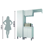 Conjunto Armário Multiuso Para Área Lavanderia Serviço Vollar