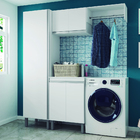 Conjunto Armário Multiuso Para Área Lavanderia Serviço Vollar