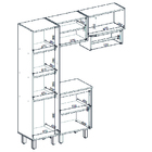 Conjunto Armário Multiuso Para Área Lavanderia Serviço Vollar