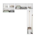 Conjunto Armário Multiuso Para Lavanderia Duo 3 Peças Branco