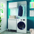 Conjunto Armário Para Área Lavanderia Serviço Multiuso Vollar