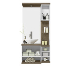 Conjunto Armário Para Banheiro Arezzo Amendoa