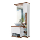 Conjunto Armário Para Banheiro Arezzo Amendoa