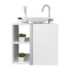 Conjunto Armário Para Banheiro Branco E Cuba Harpia