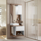 Conjunto Armario Para Banheiro Paris Amendoa