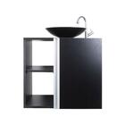 Conjunto Armário Para Banheiro Preto E Cuba Harpia