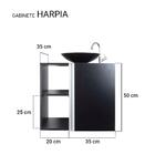 Conjunto Armário Para Banheiro Preto E Cuba Harpia