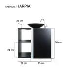 Conjunto Armário Para Banheiro Preto E Cuba Harpia