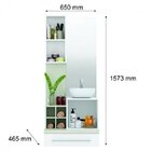 Conjunto Armário Para Banheiro Ravenna  Nogal Ébano/branco