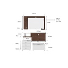 Conjunto Armario Para Banheiro Vicenza Nogal Ebano