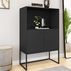 Conjunto Armario Semi-aberto Court Preto