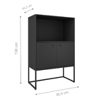 Conjunto Armario Semi-aberto Court Preto