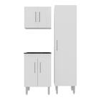 Conjunto Armários De Lavanderia Com Gabinete E Tanque 45l Mul