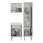 Conjunto Armários De Lavanderia Com Gabinete E Tanque 45l Mul