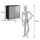 Conjunto Armários Multiuso Itatiaia Smart  02 Peças Preto/Cin