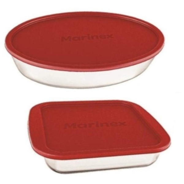 Conjunto Assadeiras Marinex Tampa Vermelha 02 Peças