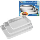 Conjunto Assadeiras Retangular Alta 03 Peças Asj