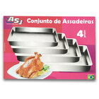 Conjunto Assadeiras Retangular Alta 04 Peças Asj