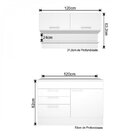 Conjunto Balcão 120cm E Aéreo 2 Portas 1 Preteleira Cj03 Mara